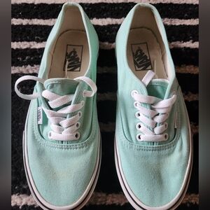Vans Aqua Green Canvas Sneakers 9